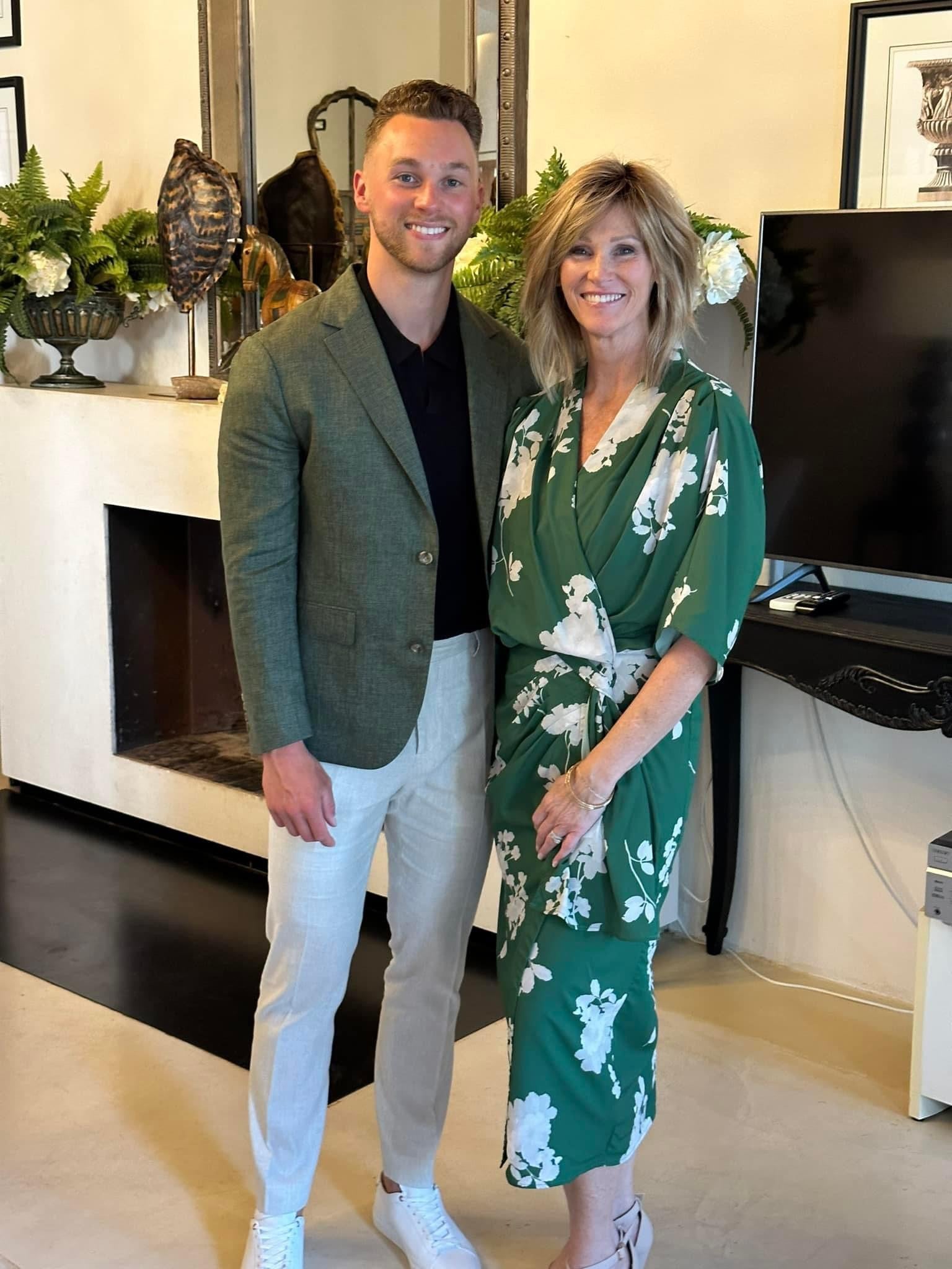 Ben Miknis with his mom, Cheri