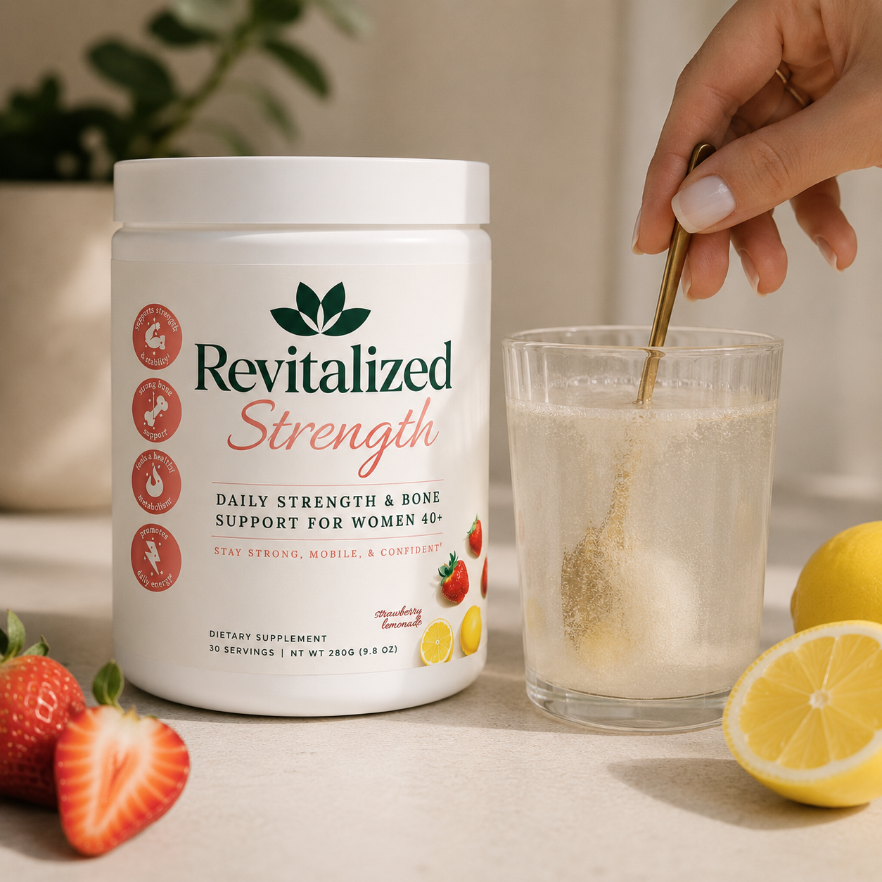 Revitalized Strength on a kitchen counter